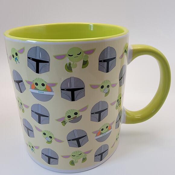 Star Wars Mandalorian The Child Baby Yoda Grogu Large 20 oz Coffee Mug Cup - Picture 3 of 6